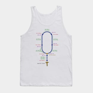 How to pray the rosary (for light backgrounds) Tank Top